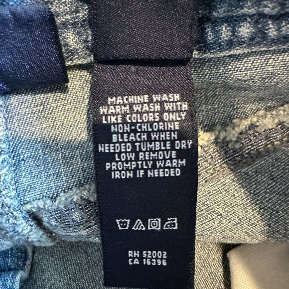 Vintage Skirt Denim Jean 90s Y2K A-Line Academia Crazy Horse Liz Claiborne Sz 8P - Picture 7 of 8